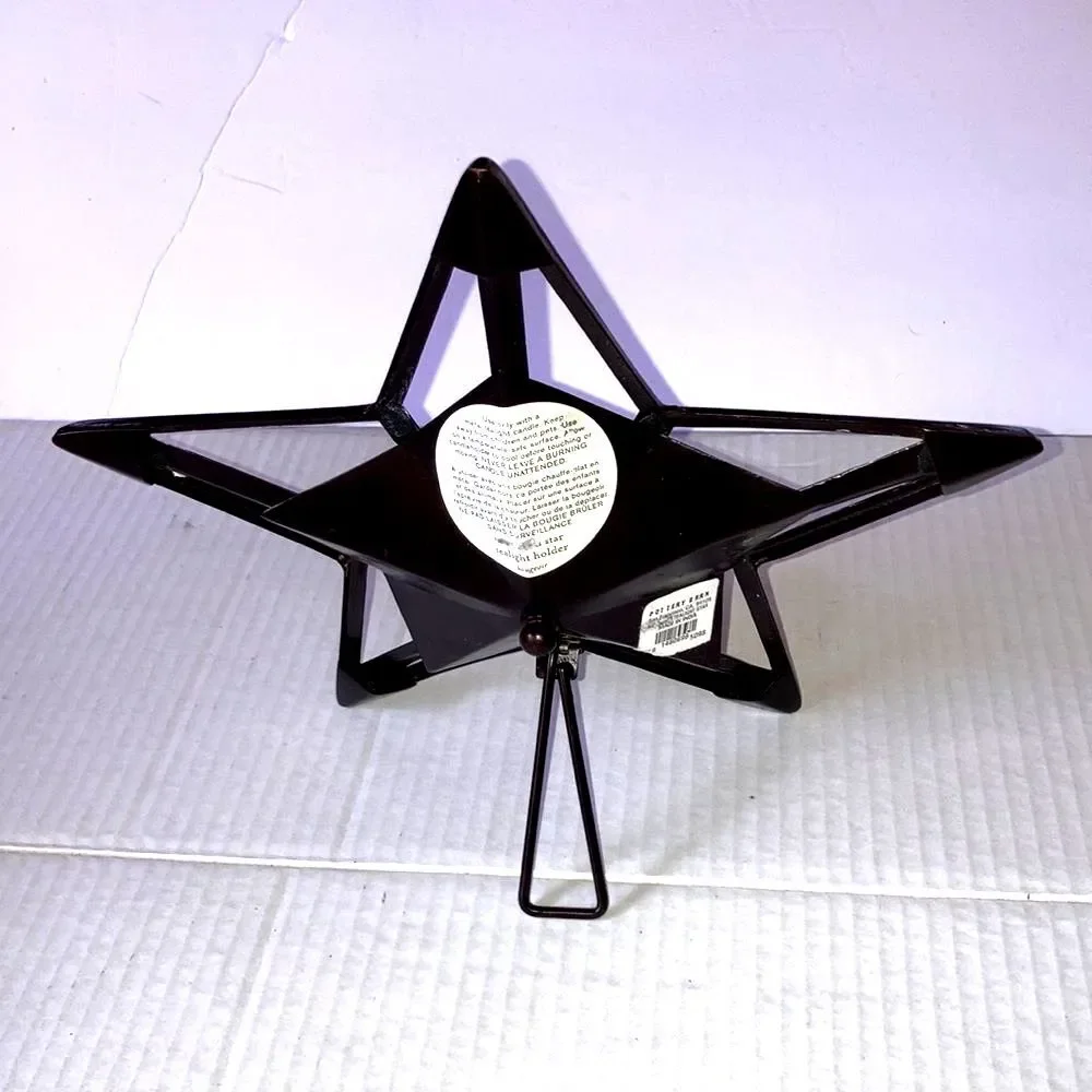 POTTERY BARN Tea Candle Holder Metal Star 10 x 10 inches